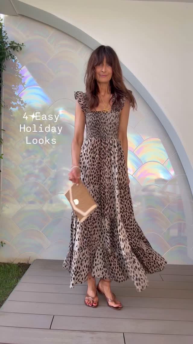 Instagram post by @carolinesstylehacks for Cambridge Satchel. Caption reads: ✨✨Easy Holiday Looks✨✨

Easy throw on dresses are....