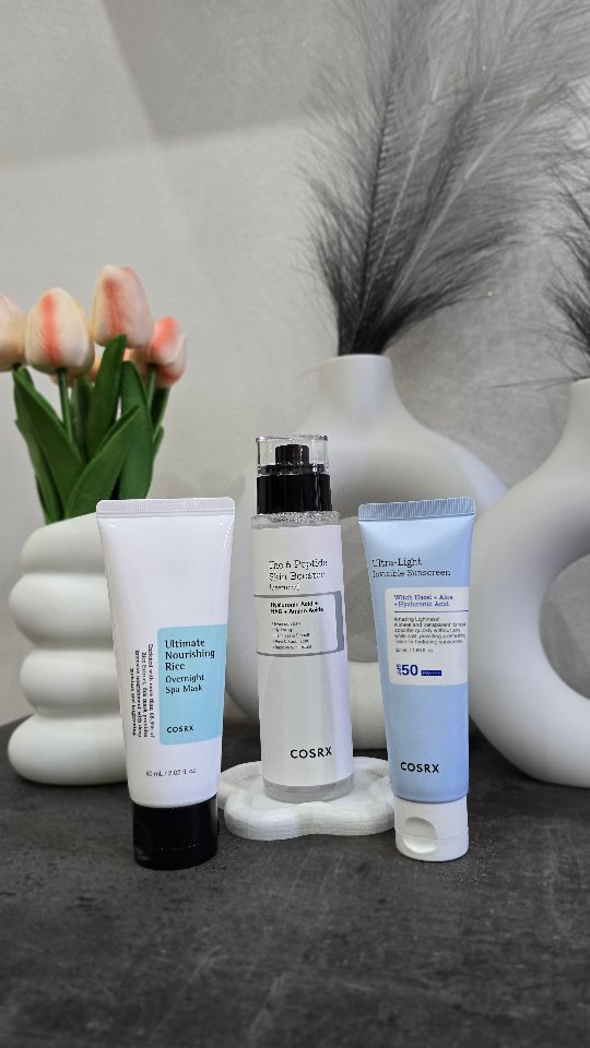 Instagram post by @chantal_san for COSRX. Caption reads: ✨ La mia skincare @cosrx in 3 step che non mollo....