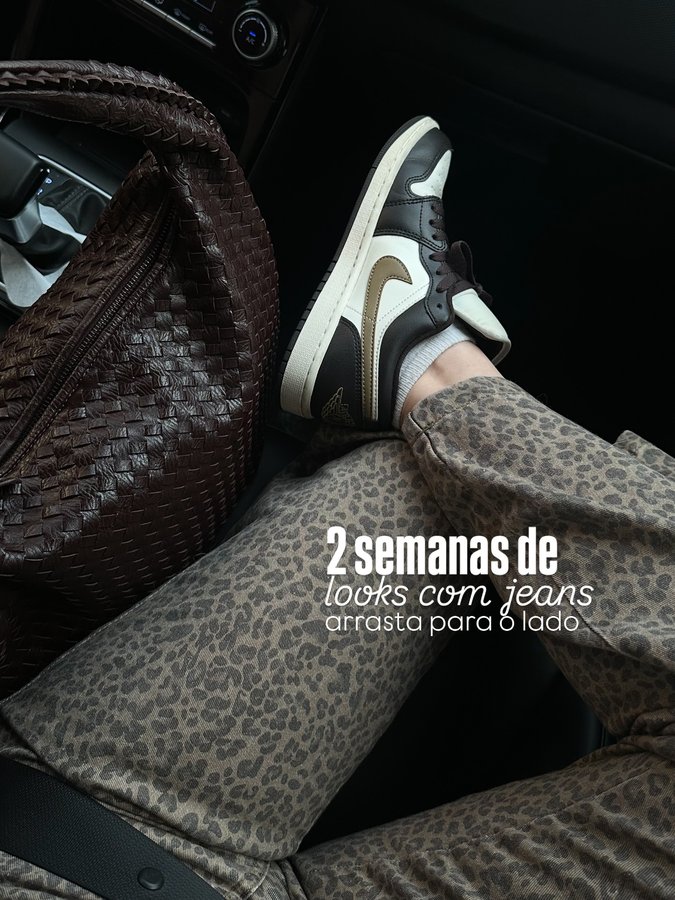 Instagram post by @migarccia for Shop2gether. Caption reads: Ref dos jeans:

Look 1
• jeans: @oqvestir 
ID:....