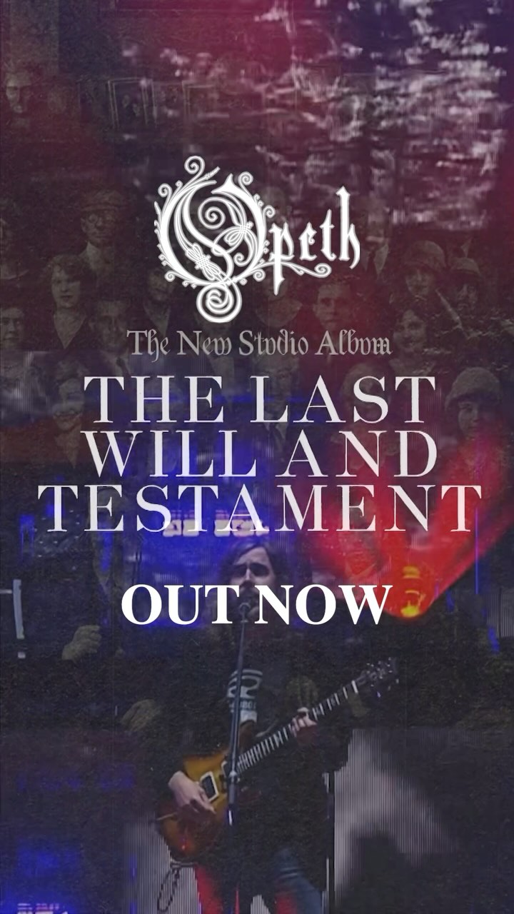 Instagram post by @officialopeth for TIDAL. Caption reads: ‘The Last Will And Testament’ is out now on....