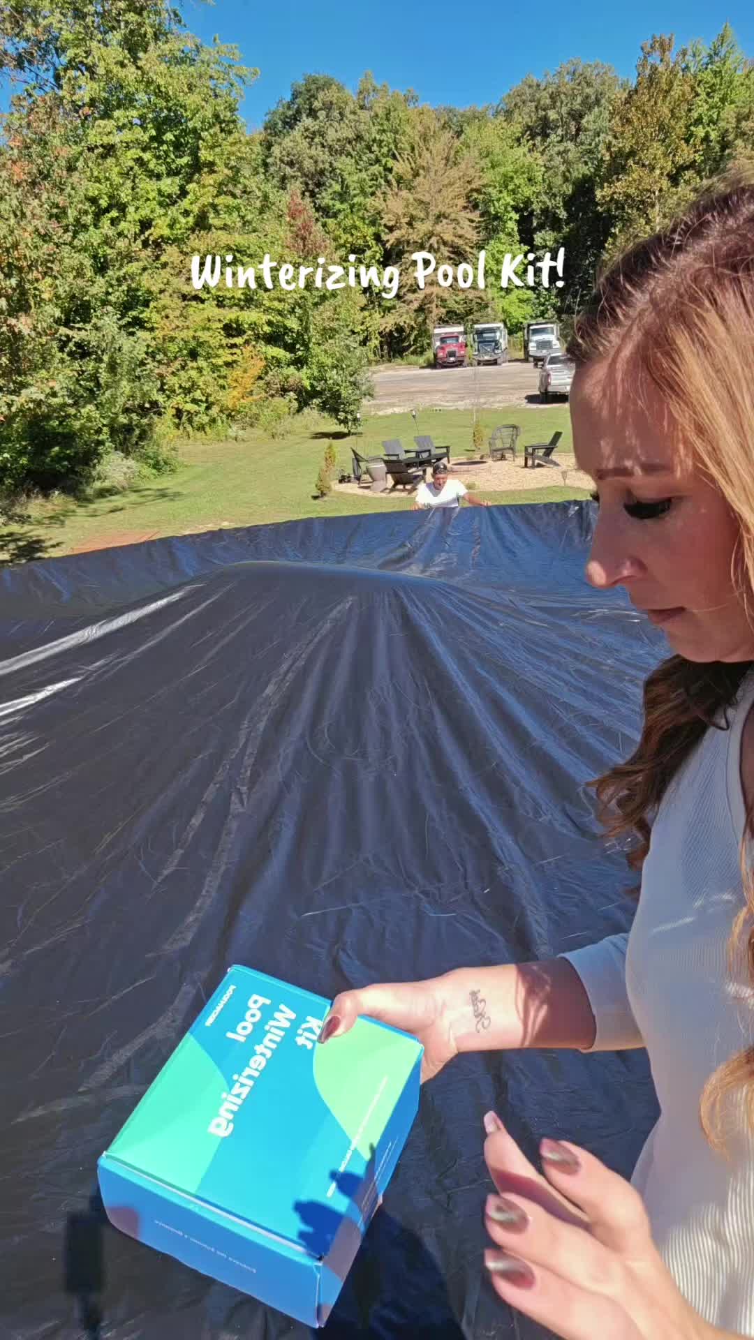 TikTok post by @youtube6215 for Poolhacker. Caption reads: @Poolhacker_official pool winterizing kit. [...].