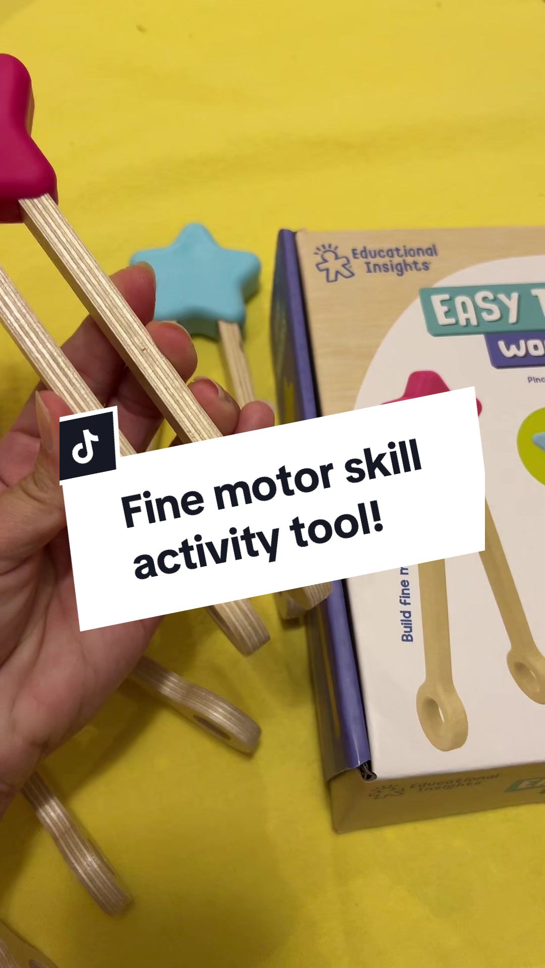 TikTok post by @julie__landon for Educational Insights. Caption reads: These are great for ages three and up. Build those....
