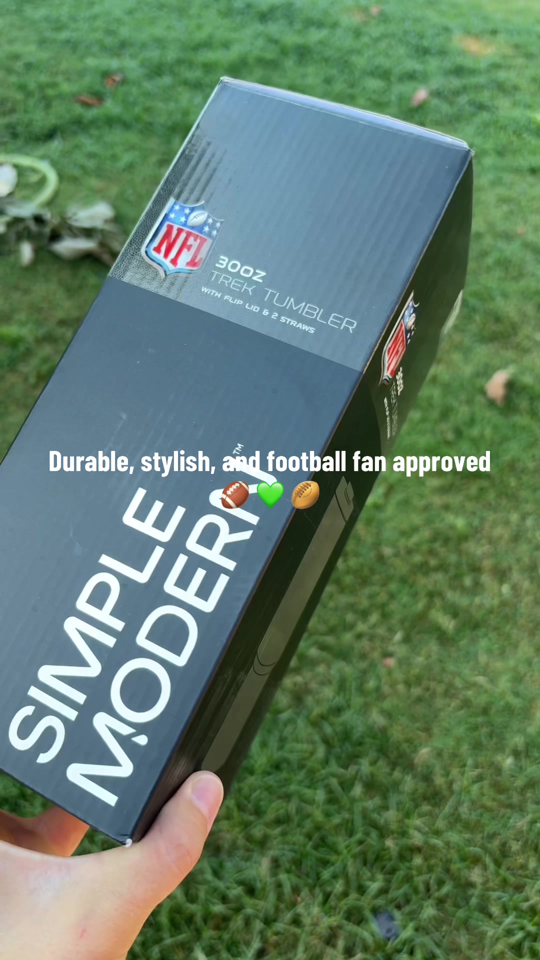 TikTok post by @jaydee.lauren for Simple Modern. Caption reads: @Simple Modern NFL collab grab your [...].