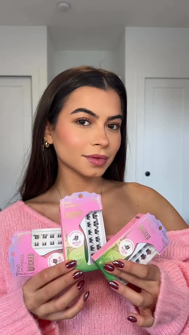 Instagram post by @amanda.pulitano for impressbeauty. Caption reads: Good witch or bad witch?👀 @impresslashes x....