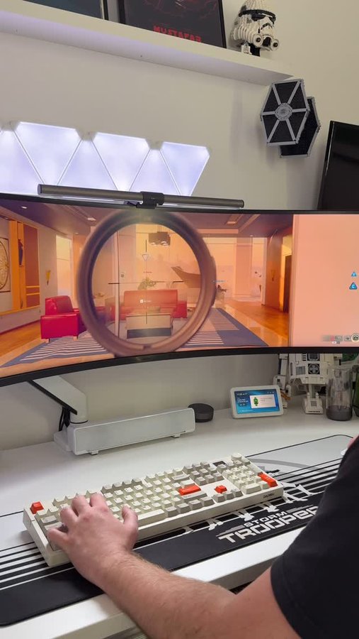 Instagram post by @developeradam for DAREU. Caption reads: [...] the A950 WING Wireless Gaming mouse from....