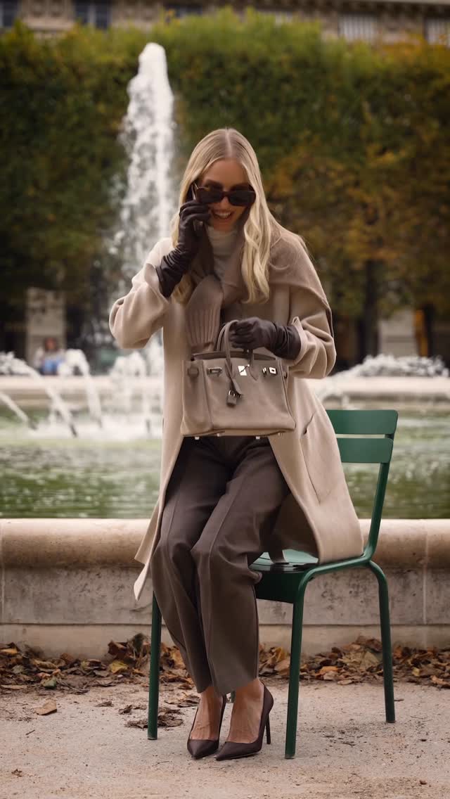 Instagram post by @leoniehanne for Falconeri. Caption reads: It’s officially fall… @falconeriofficial....