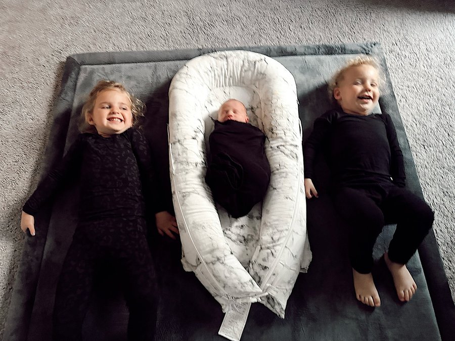 Instagram post by an influencer for Kyte Baby. Caption reads: [...] then there were....