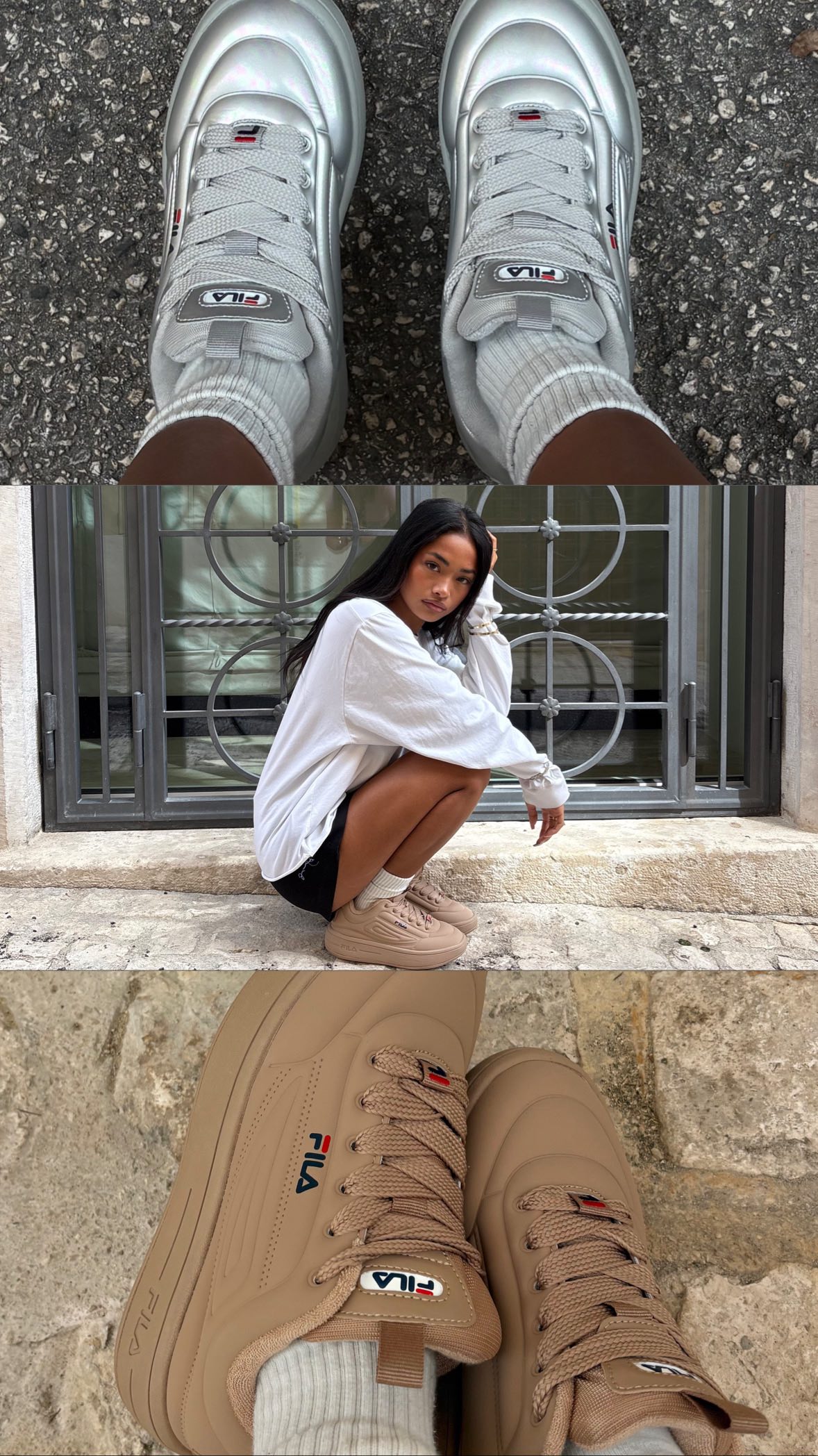 Instagram post by @jaashlyn for AW LAB. Caption reads: Staying comfy with my new @filaeurope Superbubble....