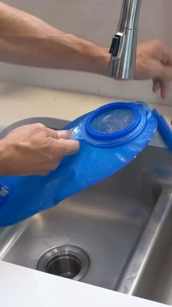 Instagram post by @portermtb for Camelbak. Caption reads: Save this CamelHak for the months ahead💧.