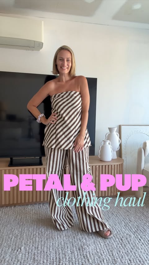 Instagram post by @dailywithcass for Petalandpup. Caption reads: Unpack my @petalandpup order with me! Which is....