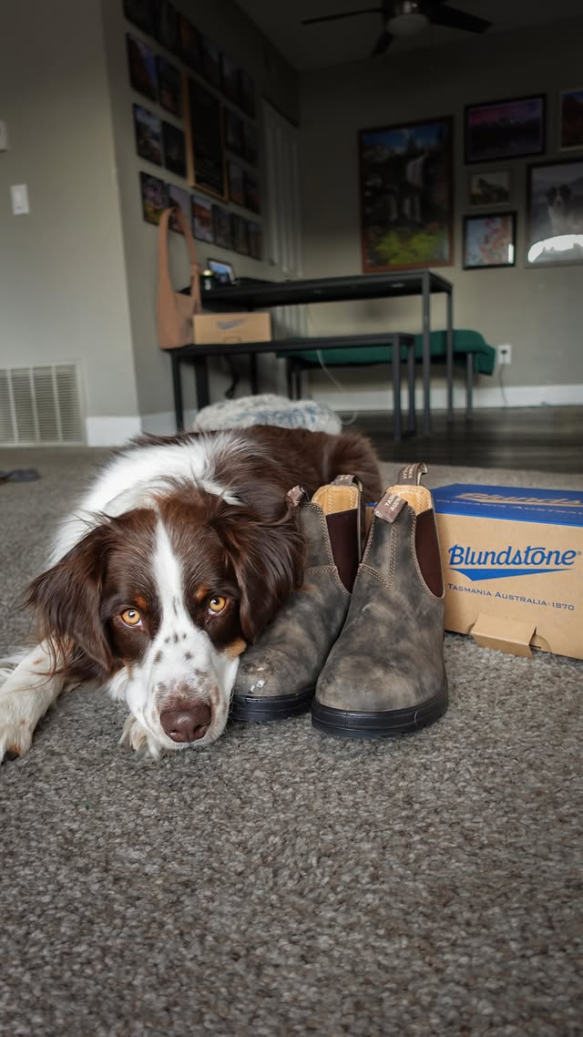 Instagram post by @mountain.marshall for Blundstone. Caption reads: I’ve been wearing Blundstone boots for years, at....