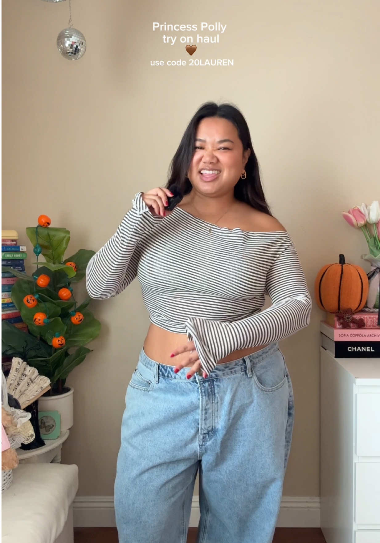 TikTok post by @laurenlicup for Princess Polly. Caption reads: try on haul of my latest faves from @Princess....