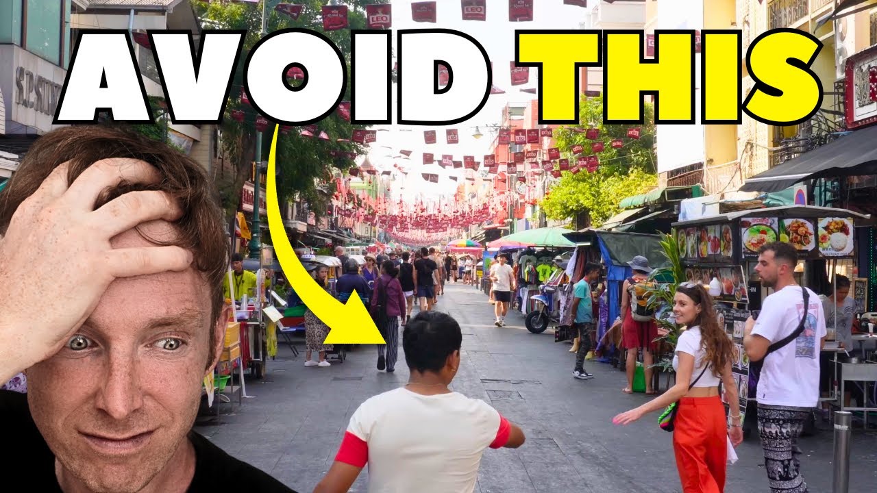 YouTube post by @thebangkokguide for SafetyWing. Caption reads: [...] that I use My Health Insurance (Safetywing):....