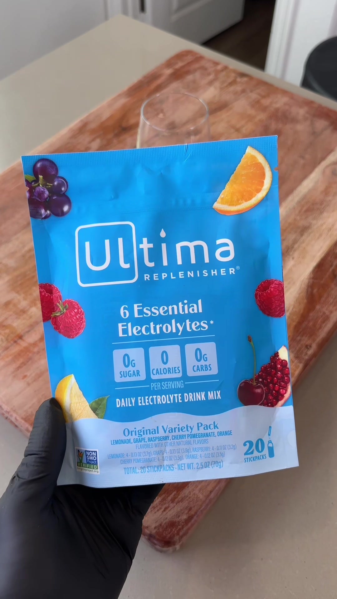 TikTok post by @jnewtrition for Ultima Replenisher. Caption reads: [...] something I enjoy drinking, and @Ultima....