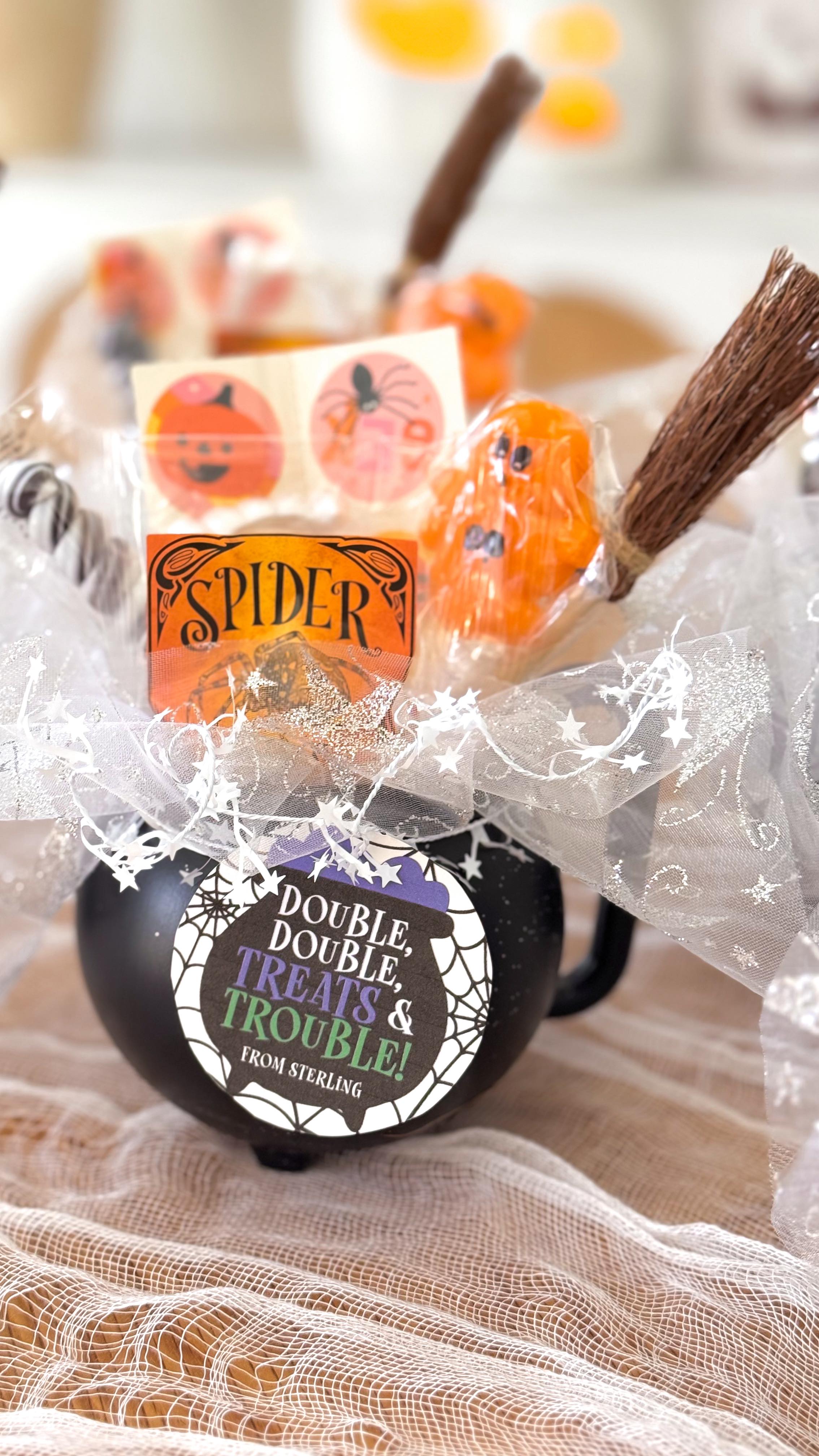 Instagram post by @kristensellentin for Oriental Trading. Caption reads: 🎃🧙‍♀️ #OTCPartner Brewing up some Halloween....