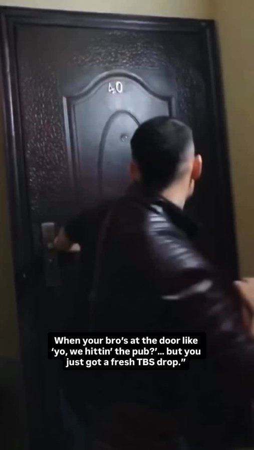 Instagram post by @polish_viking_tbs for The Beard Struggle. Caption reads: When your bro’s at the door like ‘yo, we hittin’....