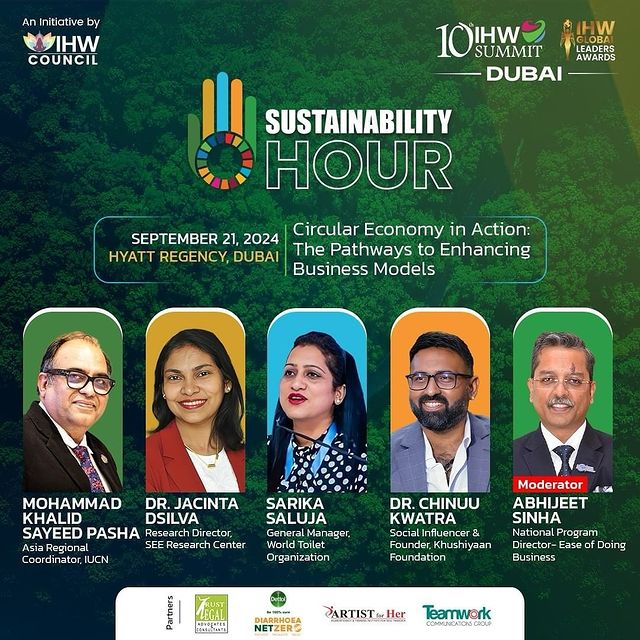 Instagram post by @chinukwatraofficial for Dettol India. Caption reads: SustainabilityHour: Circular Economy in Action -....