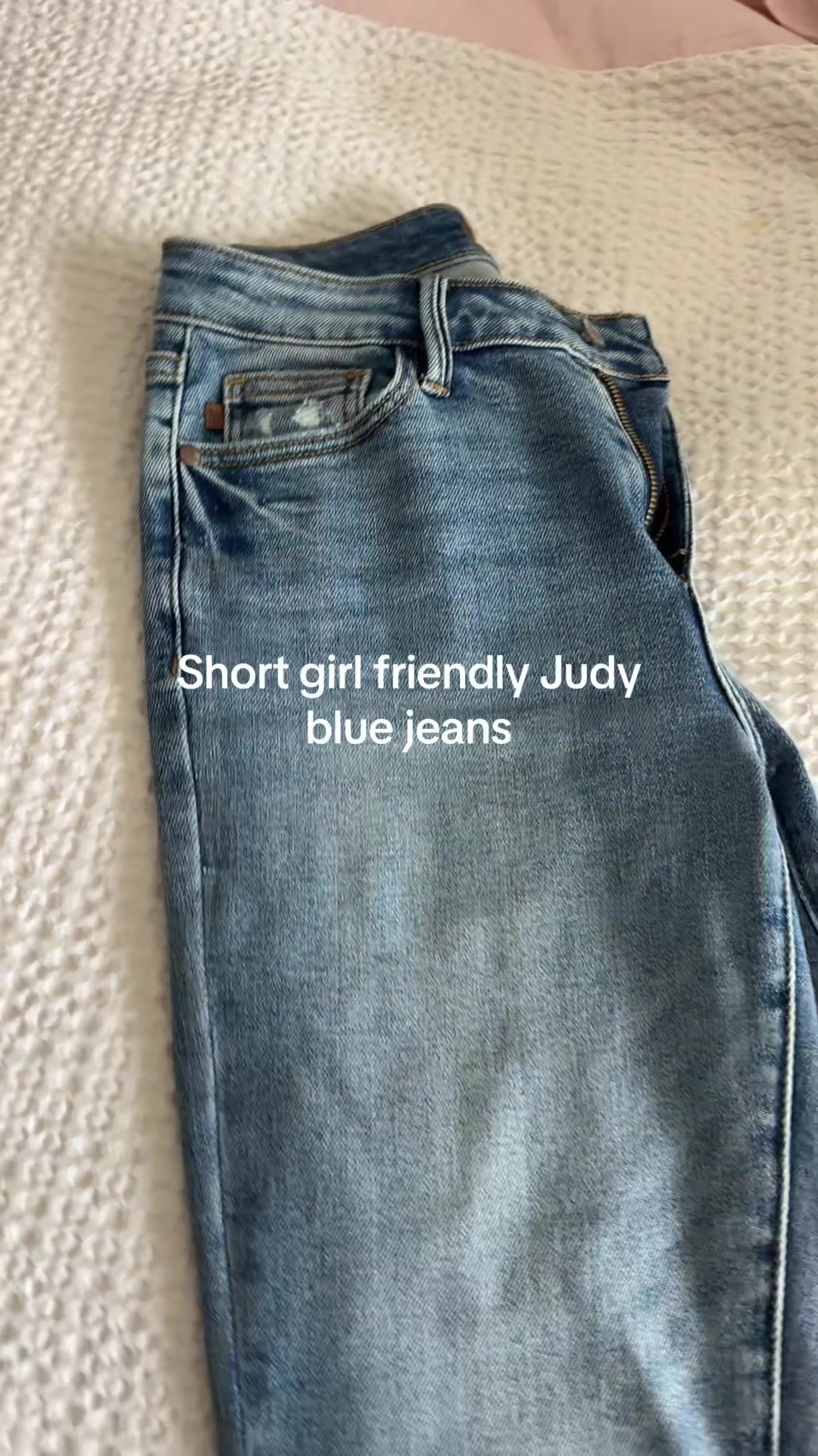 TikTok post by @kristen.falco for Freckled Poppy. Caption reads: Finally a pair of ankle length, mid rise jeans for....