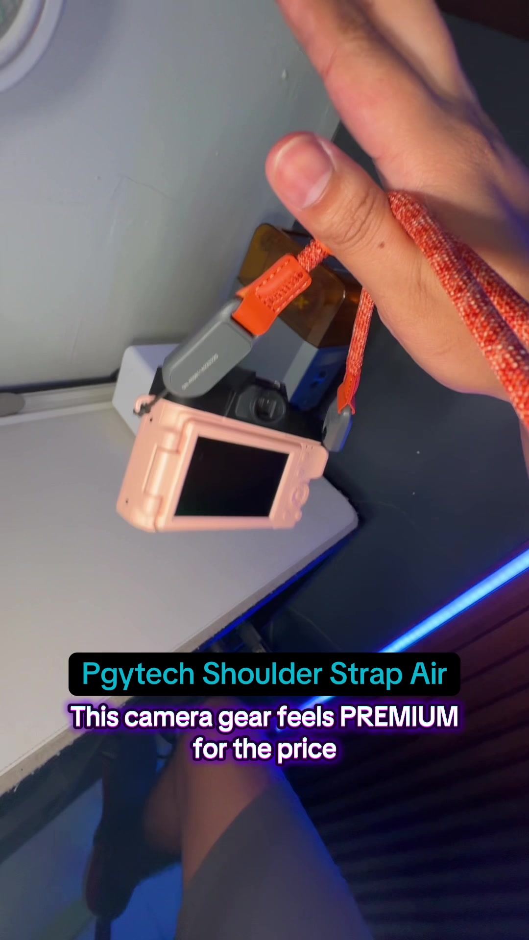 TikTok post by @theonetechguy for PGYTECH. Caption reads: @PGYTECH #pgytech #camerastrap [...].