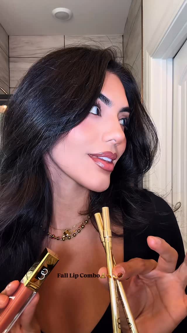 Instagram post by @vraamosmakeup for Gerard Cosmetics. Caption reads: A peachy nude is everything for the fall🥹💛....