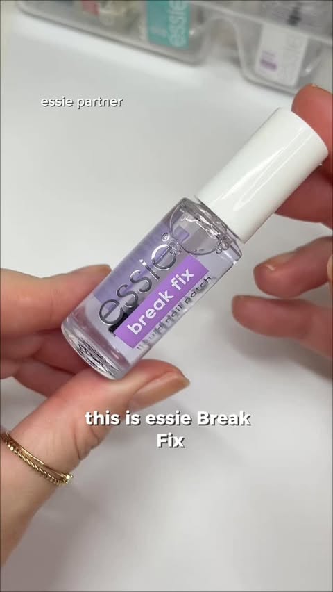 Instagram post by @lovefreshpaint for essie. Caption reads: ⚡️NEW⚡️ from @essie! 💜🩹(ad) #essiepartner

The....