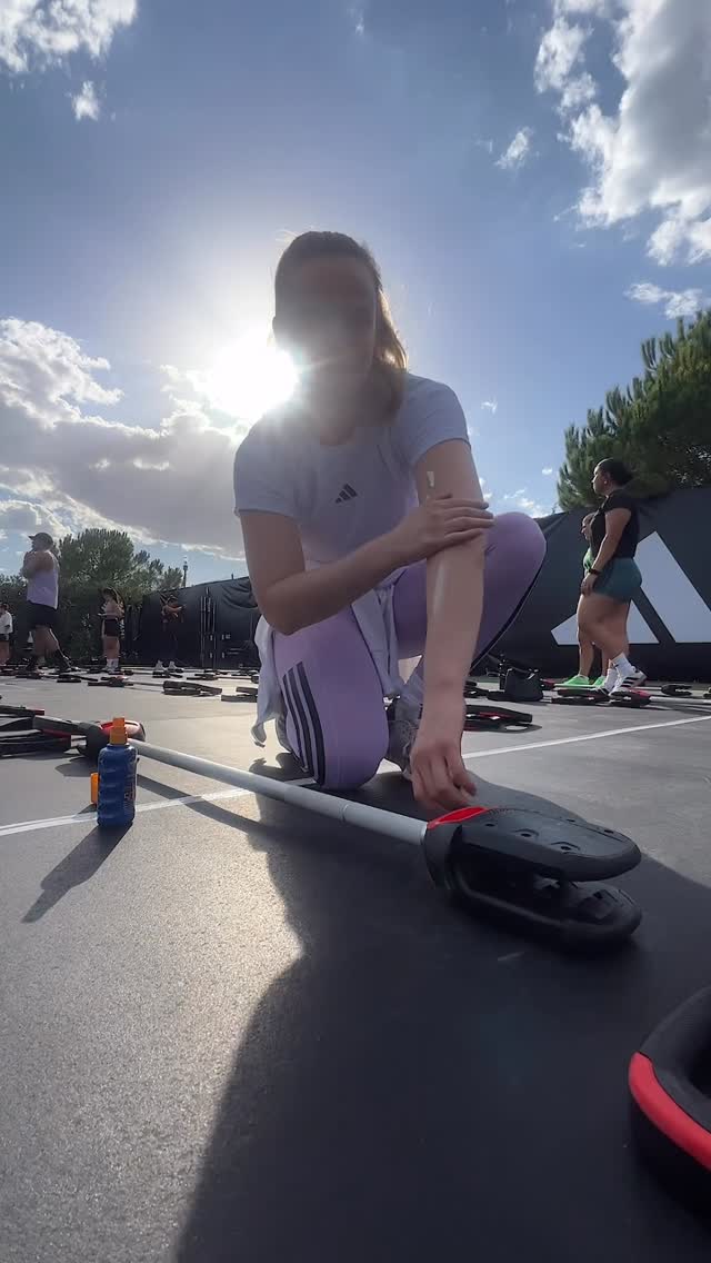 Instagram post by @summer_bradley__ for LES MILLS. Caption reads: We had the best time teaching at the Adidas House....