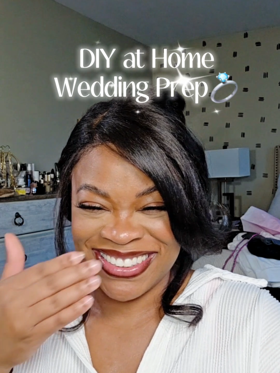 TikTok post by @brittbratstyles for TOPICALS. Caption reads: DIY Wedding Prep 💍 #skincare #weddingday #spa....