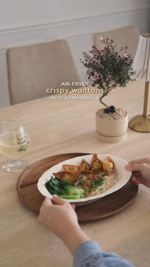 Instagram post by @anythingjamie for Johnsonville. Caption reads: [...] scratch is a lot of work and using....