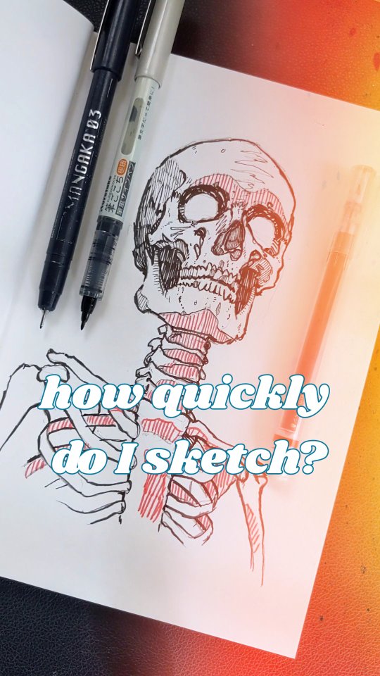 Instagram post by @mattheathart for Kuretake ZIG. Caption reads: Time lapse and realtime sketching to look at my....