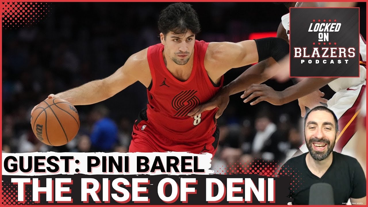 YouTube post by @LockedOnBlazers for Wayfair. Caption reads: Deni Avdija's Rise: From Little Used Wizards....