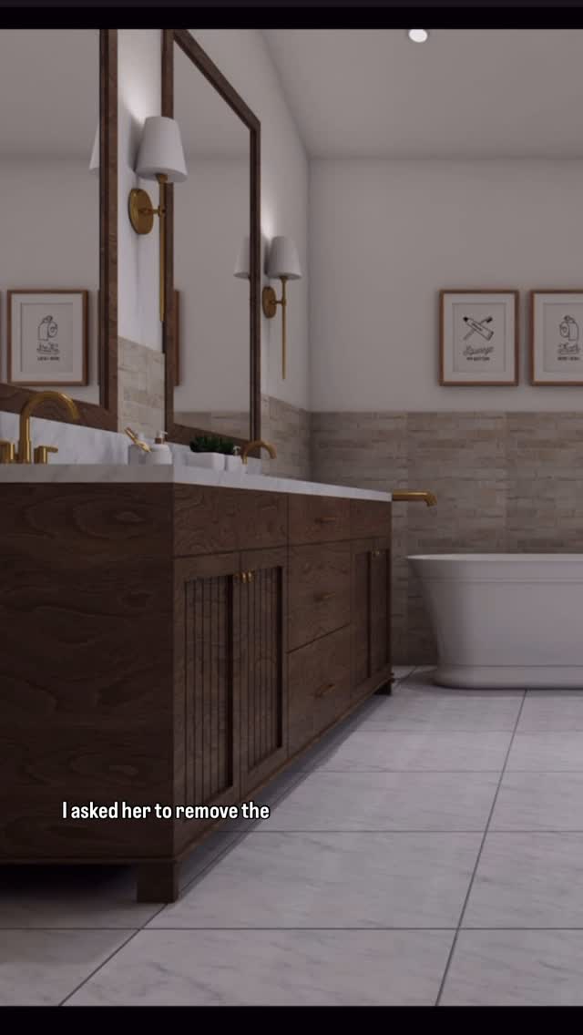 Instagram post by @thehonesthome_ for Fiverr. Caption reads: Well, now I want to demo this bathroom ASAP! Did....