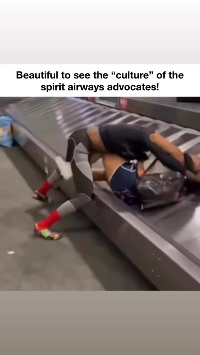 Instagram post by @moderndaywinstonchurchill for Spirit Airlines. Caption reads: Remember to follow me on X, Link in the....