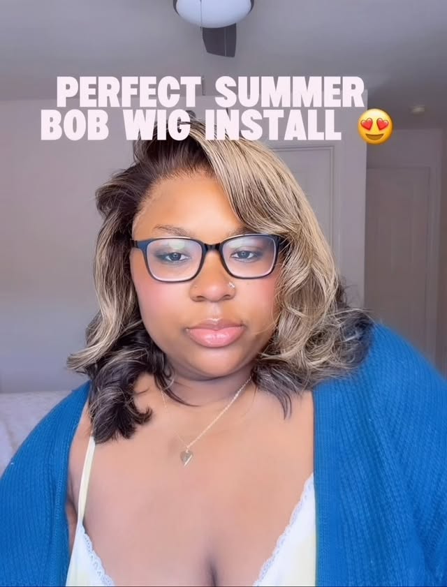 Instagram post by @niimonai for Arabella Hair. Caption reads: [...] I love this highlighted 13x6 from....