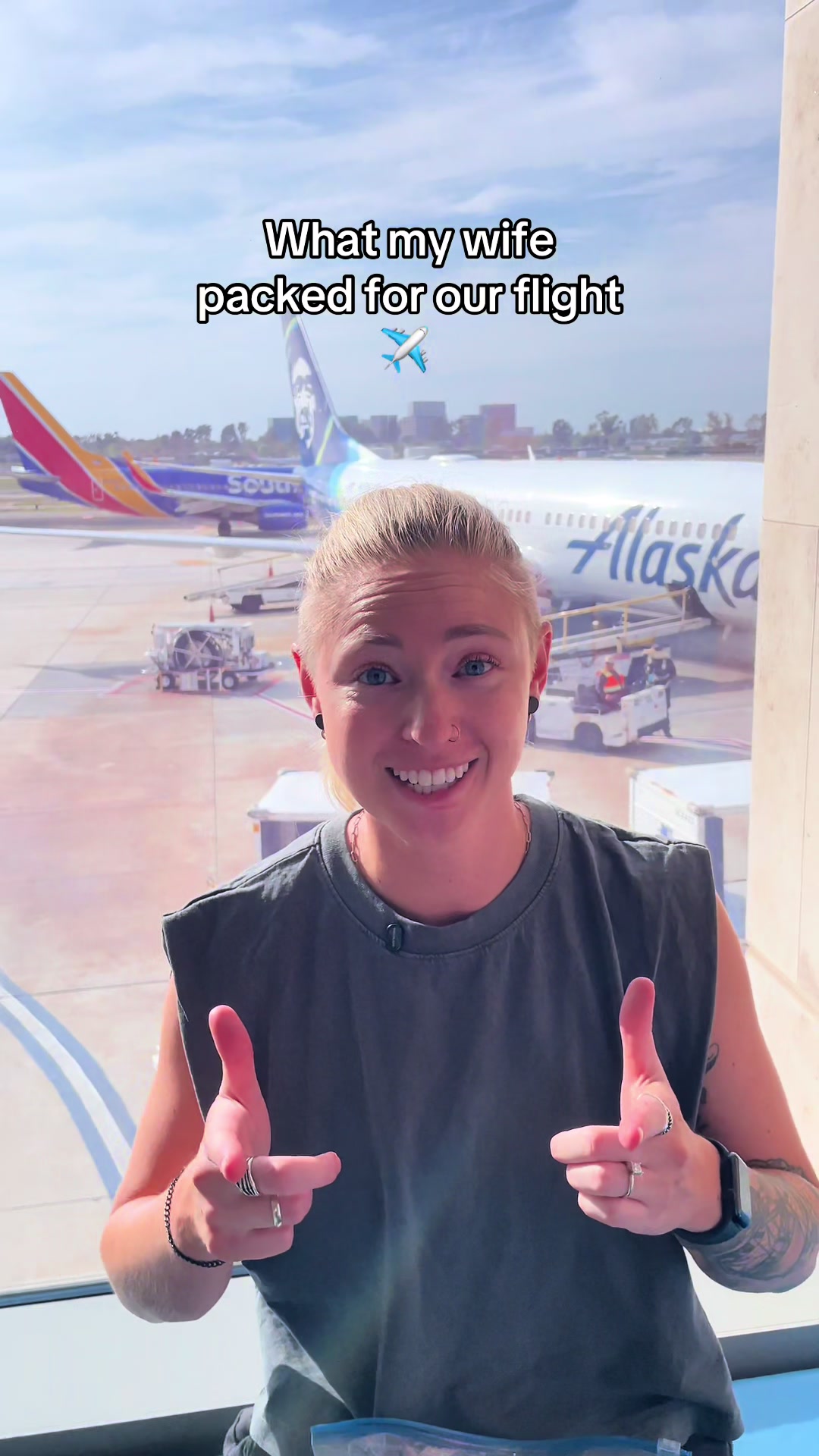 TikTok post by @themasers for Water H Costa Rica. Caption reads: What’s your go to travel snack? 😋 @GetWaterH :....