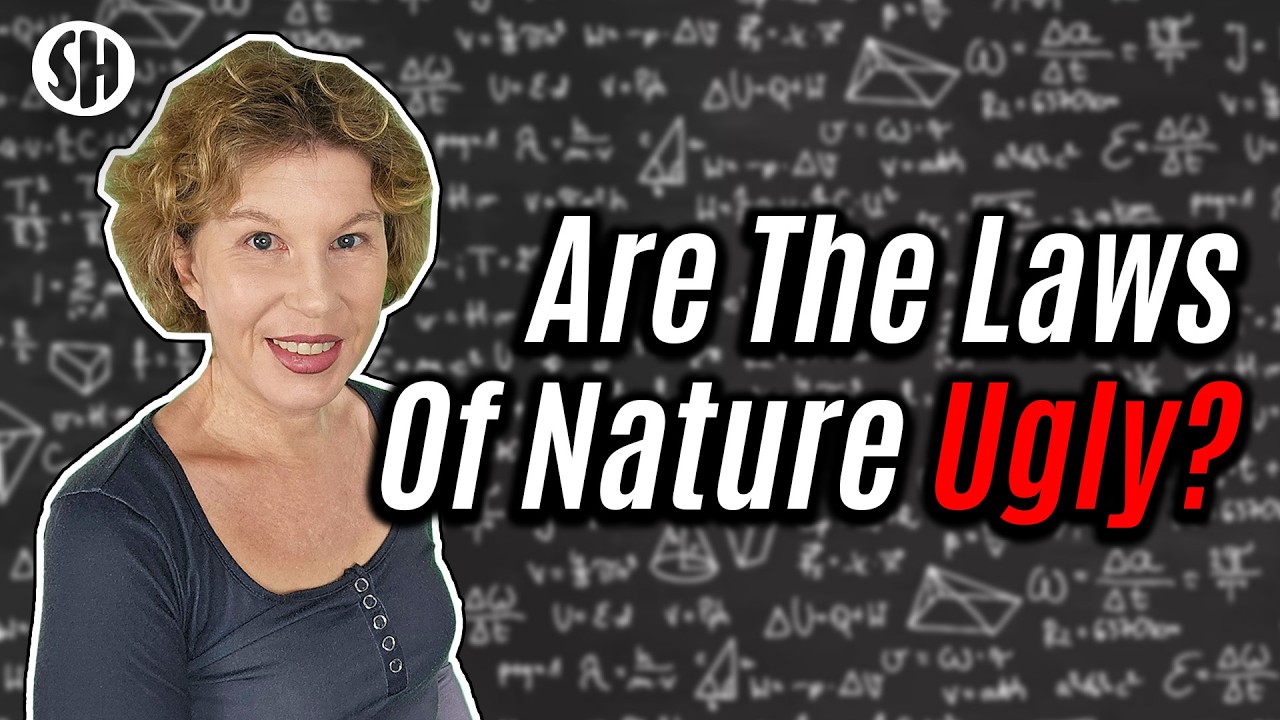 YouTube post by @SabineHossenfelder for Brilliant.org. Caption reads: The Laws of Nature Are Ugly. Do We Have to Accept....