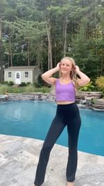 Instagram post by @dancerclaire_ for Dancewear Solutions. Caption reads: wish, granted… more essentials by #dws coming to....