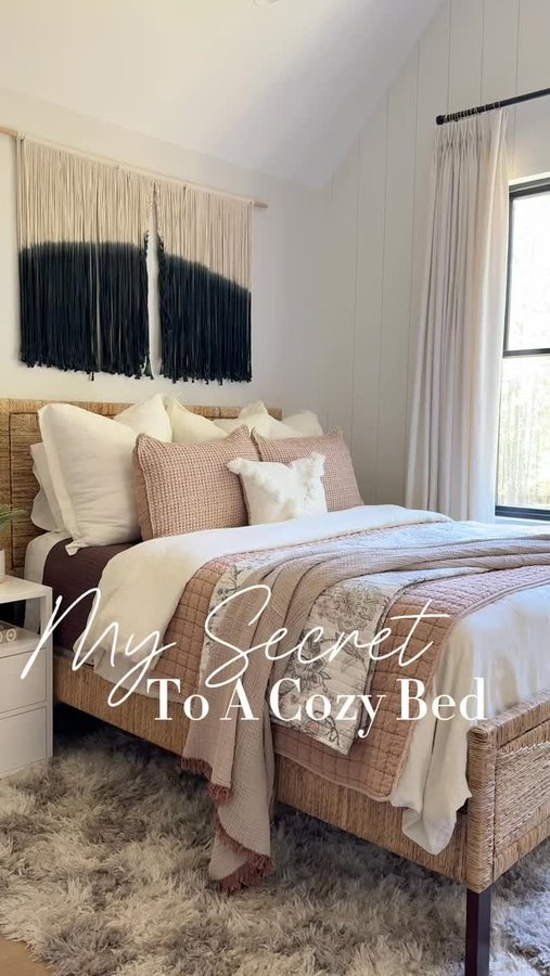 Instagram post by @ourforevertnfarmhouse for Levtex Home. Caption reads: [...] I used a mix of textures from @levtexhome to....