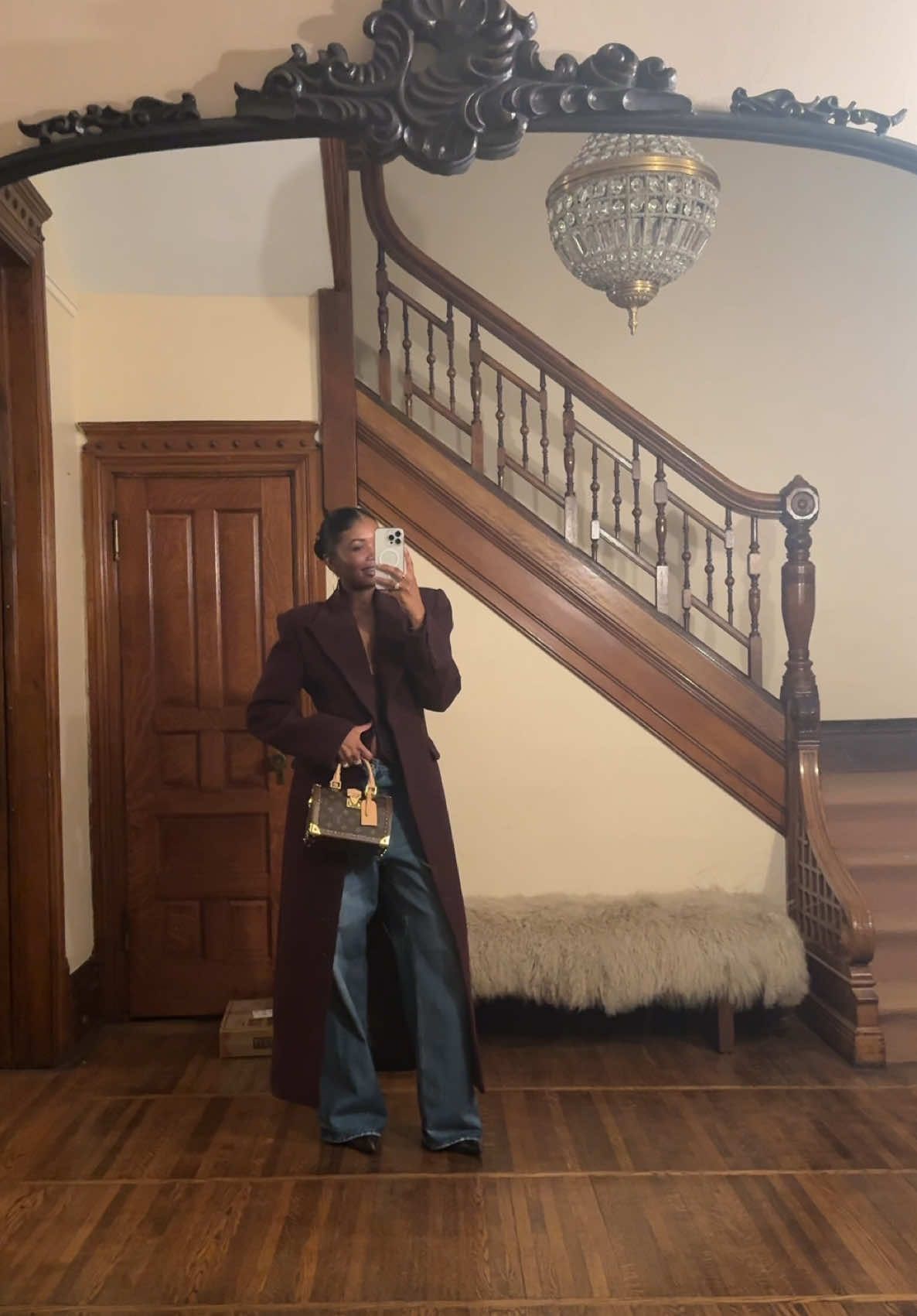 TikTok post by @claaaarke for Tissot USA. Caption reads: first fit check in my new house 🤍 headed to the....