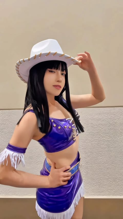 Instagram post by @misspetitecosplay for MocoQueen. Caption reads: “Miss All Sunday” Nico Robin would like a word....