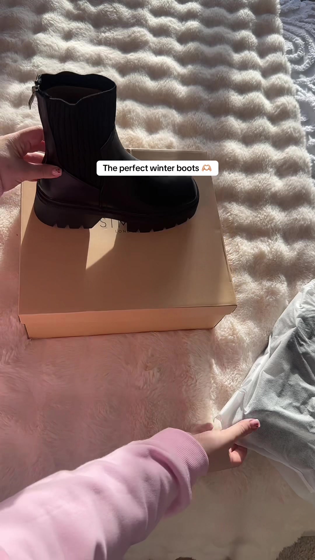 TikTok post by @ameliaparkin87 for Simmi London. Caption reads: What a gorgeous boot😭🤩✨ @SIMMILONDON #boots....