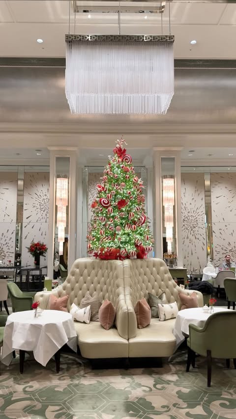 Instagram post by @londoncoffeeshops for The Langham Hotels & Resorts. Caption reads: London’s cutest afternoon tea at The Langham ✨🫖....