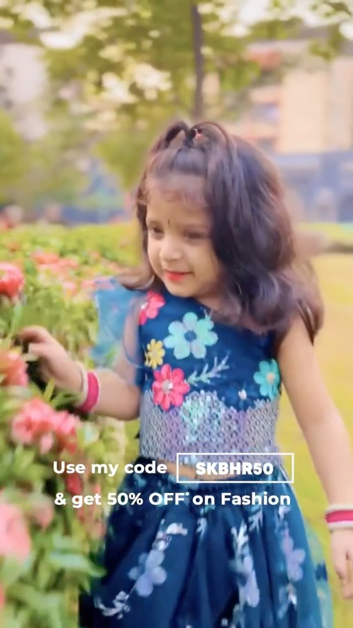 Instagram post by @world_of_advika_27 for Babyhug. Caption reads: Shaadi season = extra sparkle for....