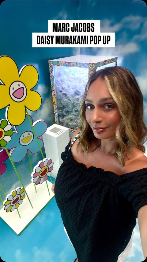 Instagram post by @girlaboutmelb for Marc Jacobs Fragrances. Caption reads: A Marc Jacobs Daisy Murakami pop up has taken over....