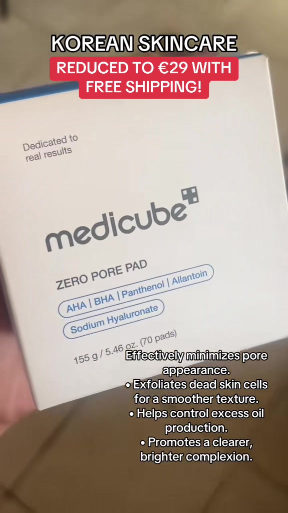 TikTok post by @amiehardingg for Unineed. Caption reads: [...] Agency TTS IRE @medicube UK #medicube....