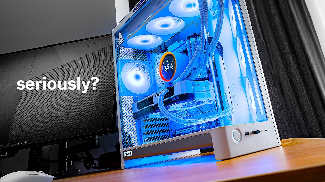 YouTube post by @HardwareCanucks for NZXT. Caption reads: The NZXT H6 Flow was my case of the year and now....