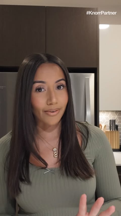 Instagram post by @ohmyletto for Knorr. Caption reads: #knorrpartner A serious budget conversation [...].