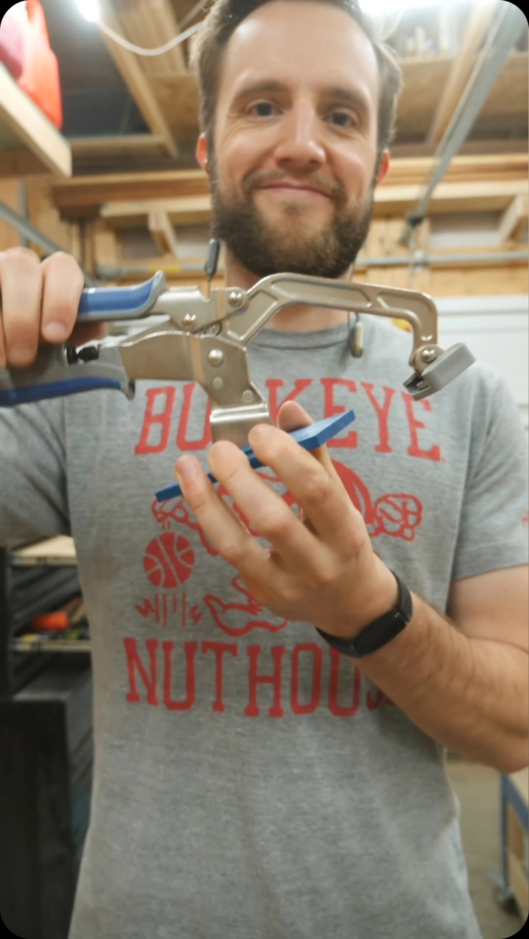 Instagram post by @spencleydesignco for Kreg Tool. Caption reads: Looking for a fast and efficient way to clamp....