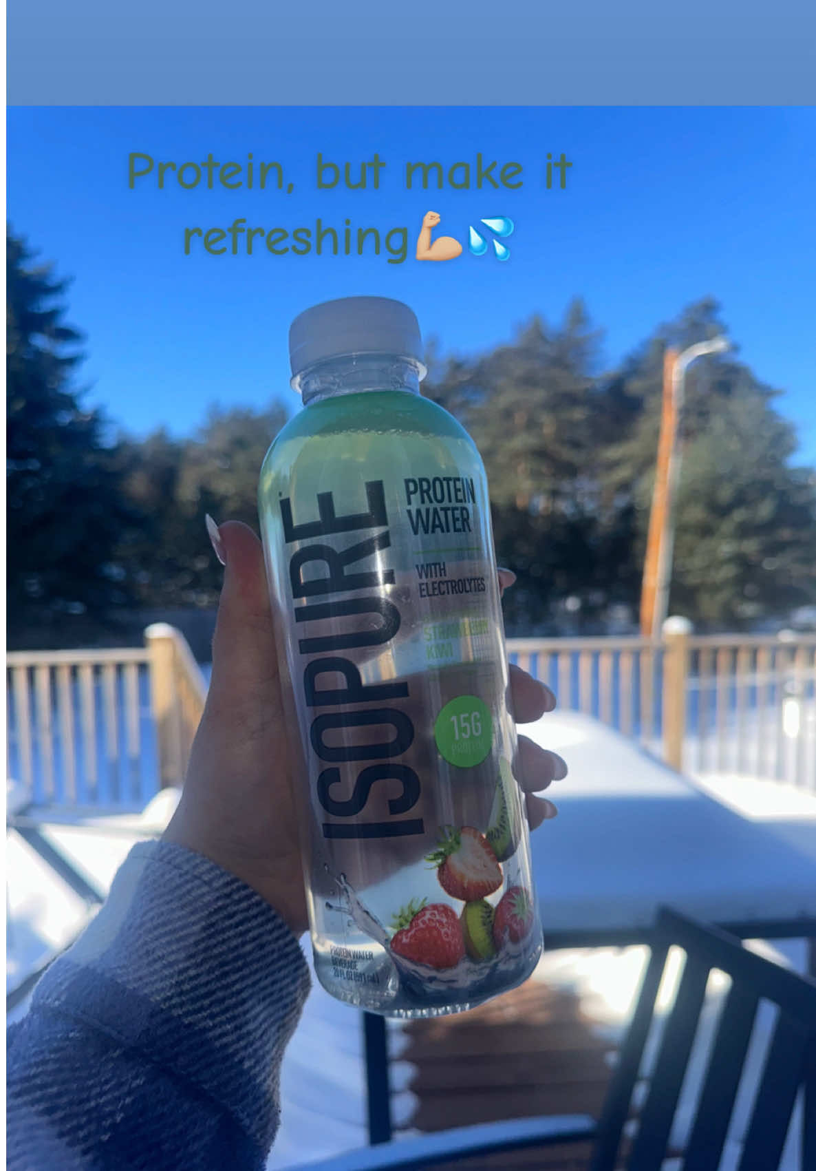 TikTok post by @hanahsolum for Isopure. Caption reads: [...] into my diet! 💦💪🏼#MoreofWhatMatters....