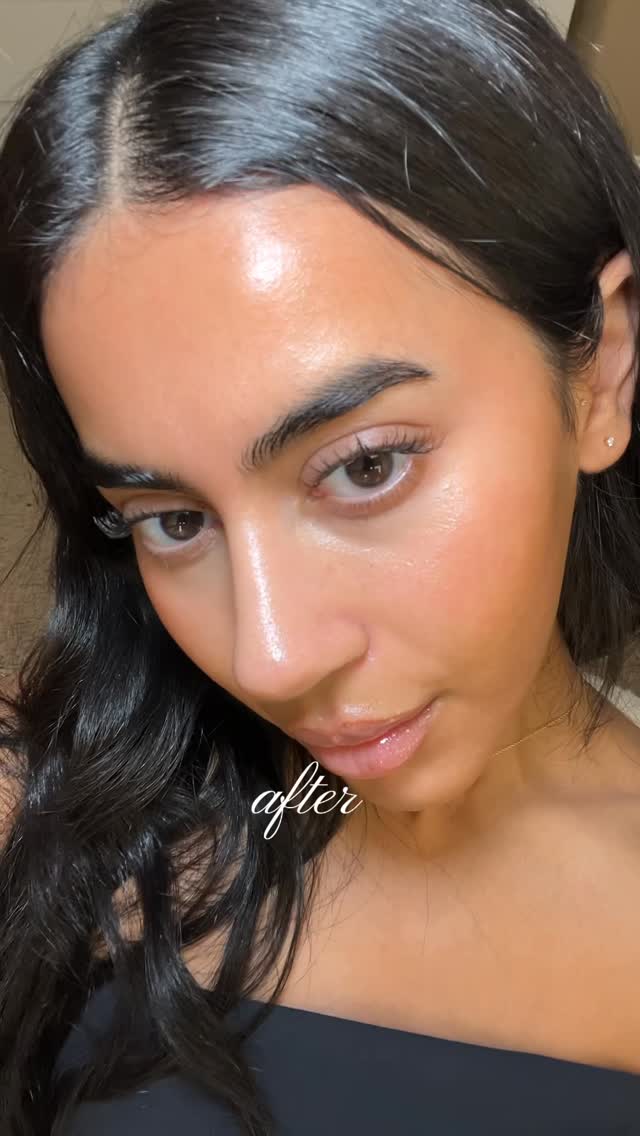 Instagram post by @simmykinns for Falscara. Caption reads: @falscara so easy pretty and natural 🤍 [...].