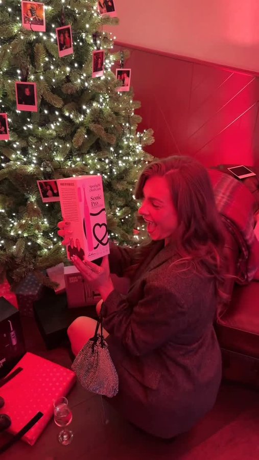 Instagram post by @nadia.bowes for Spotlight Oral Care. Caption reads: AD I ask for a @spotlight_oral_care gift set every....